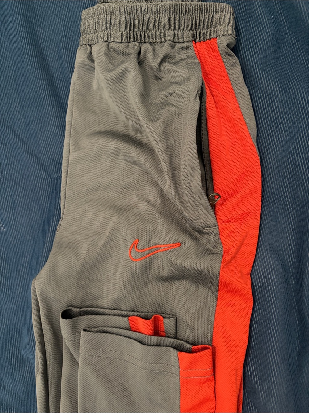 Nike Boys Gray Track Jacket with Orange Trim - Picture 3 of 4